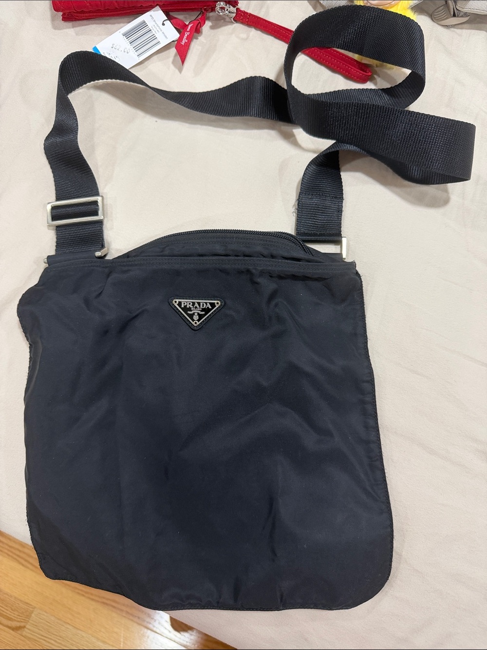 Prada Black Nylon Crossbody Messenger Bag
